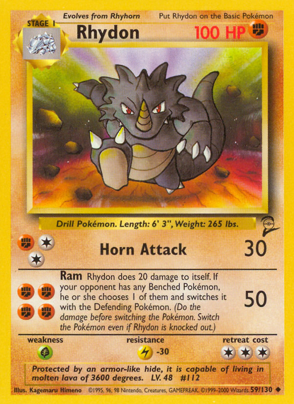 Rhydon (59/130) [Base Set 2] | Good Games Cannington