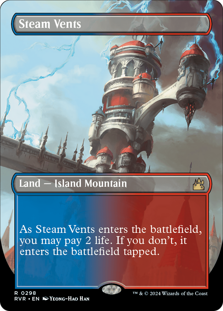 Steam Vents (Borderless) [Ravnica Remastered] | Good Games Cannington