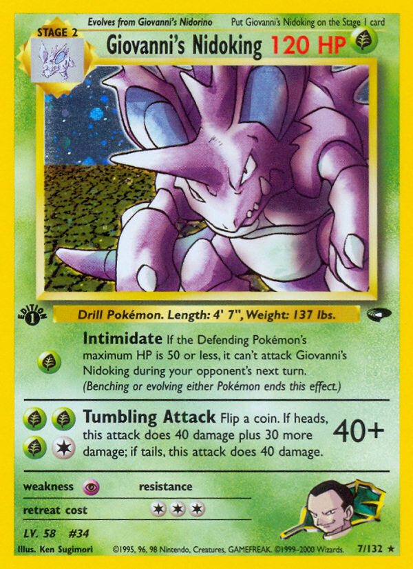 Giovanni's Nidoking (7/132) [Gym Challenge 1st Edition] | Good Games Cannington