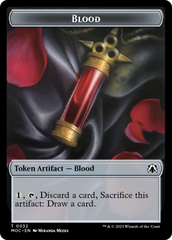 Golem // Blood Double-Sided Token [March of the Machine Commander Tokens] | Good Games Cannington