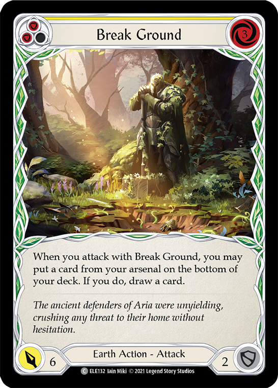 Break Ground (Yellow) [ELE132] (Tales of Aria)  1st Edition Normal | Good Games Cannington