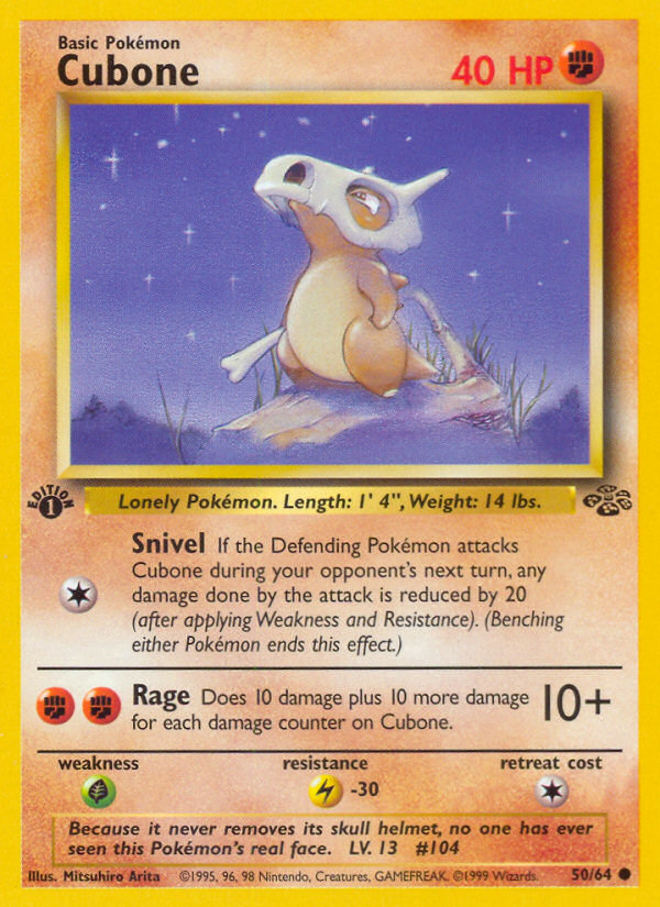 Cubone (50/64) [Jungle 1st Edition] | Good Games Cannington