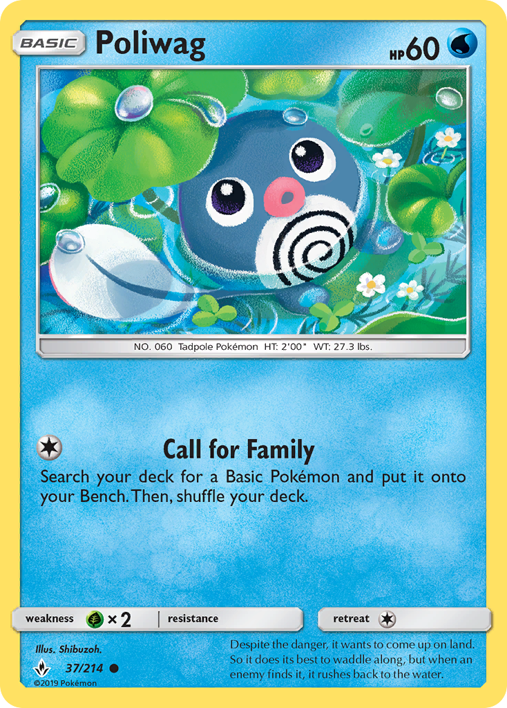 Poliwag (37/214) [Sun & Moon: Unbroken Bonds] | Good Games Cannington