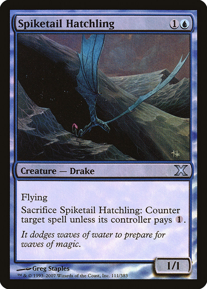 Spiketail Hatchling (Premium Foil) [Tenth Edition] | Good Games Cannington
