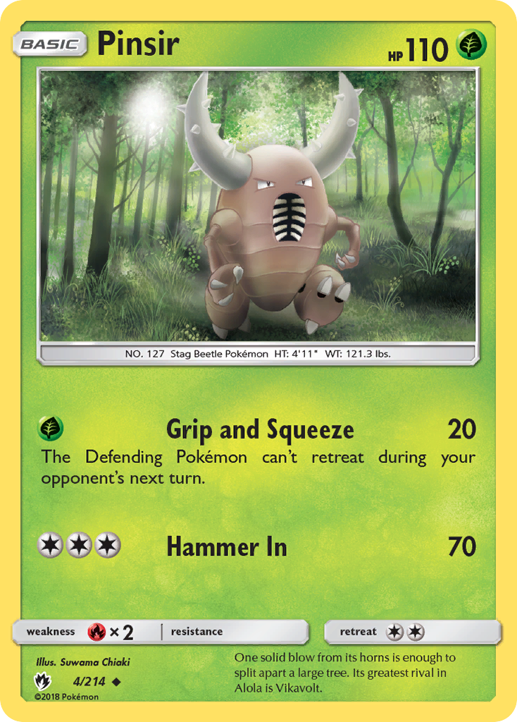 Pinsir (4/214) [Sun & Moon: Lost Thunder] | Good Games Cannington