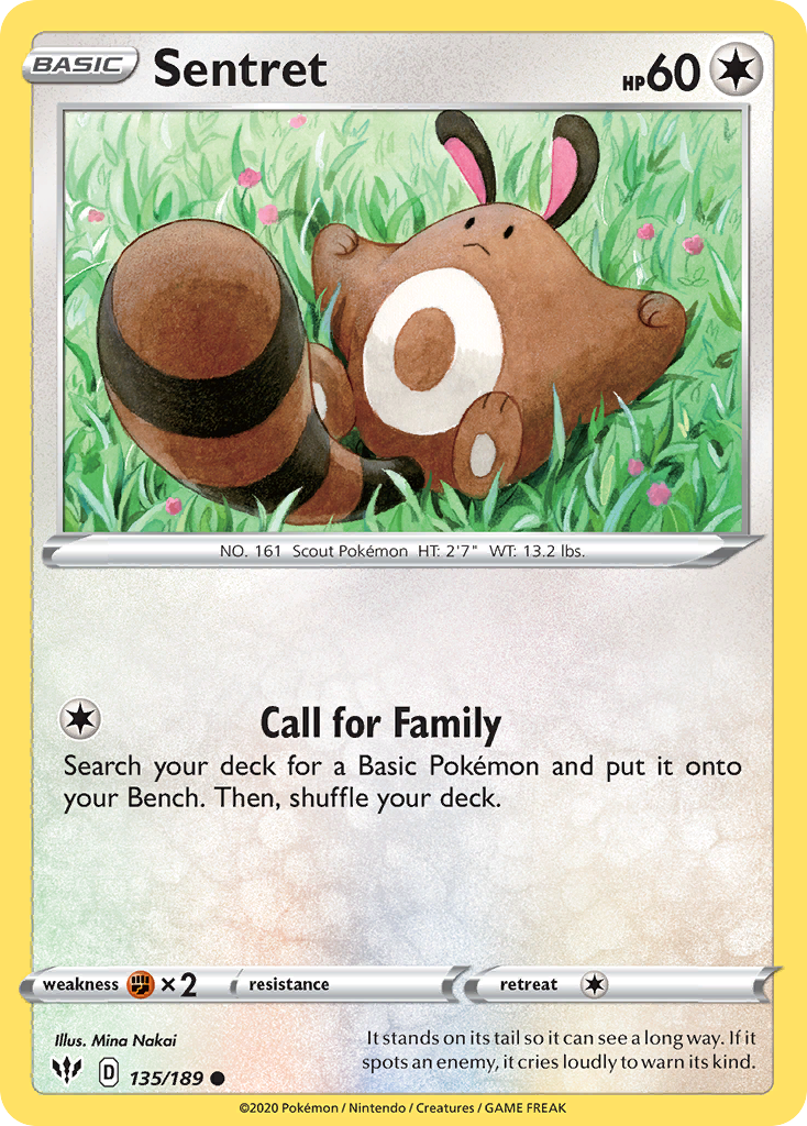 Sentret (135/189) [Sword & Shield: Darkness Ablaze] | Good Games Cannington