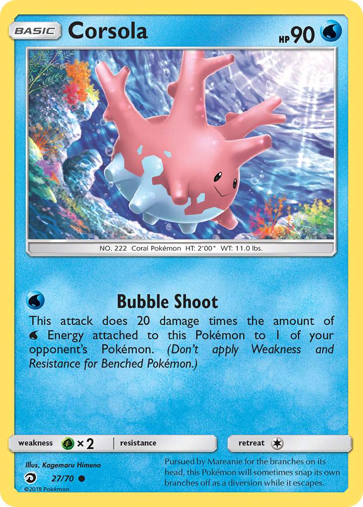 Corsola (27/70) [Sun & Moon: Dragon Majesty] | Good Games Cannington