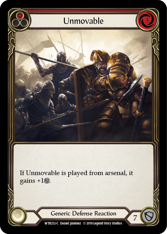 Unmovable (Red) [WTR212-C] Alpha Print Normal | Good Games Cannington