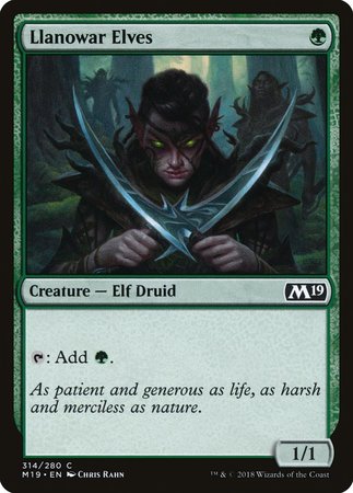 Llanowar Elves [Core Set 2019] | Good Games Cannington