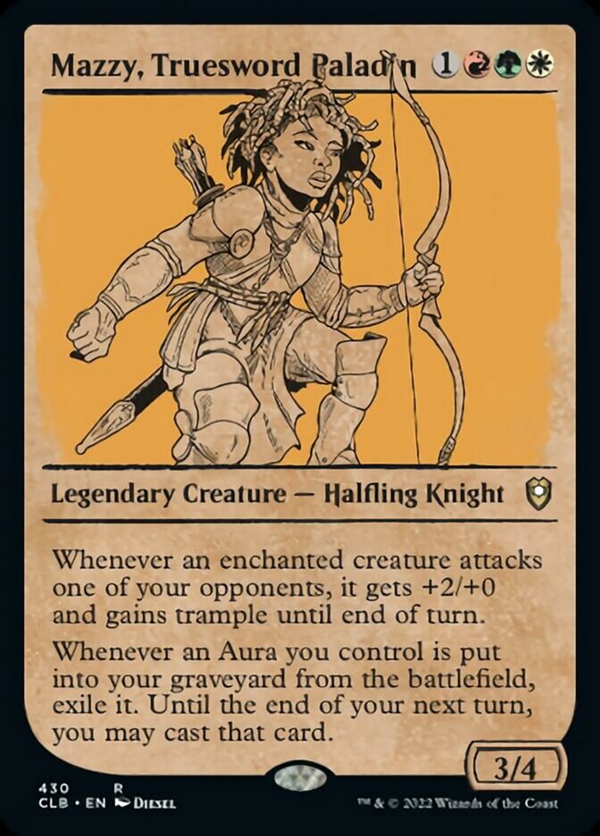 Mazzy, Truesword Paladin (Showcase) [Commander Legends: Battle for Baldur's Gate] | Good Games Cannington