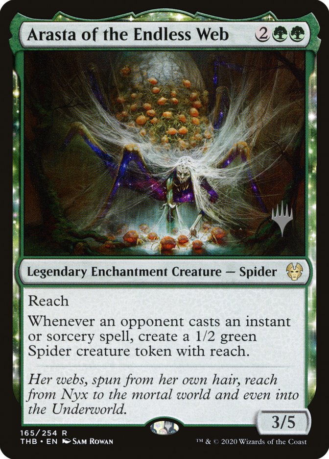 Arasta of the Endless Web (Promo Pack) [Theros Beyond Death Promos] | Good Games Cannington