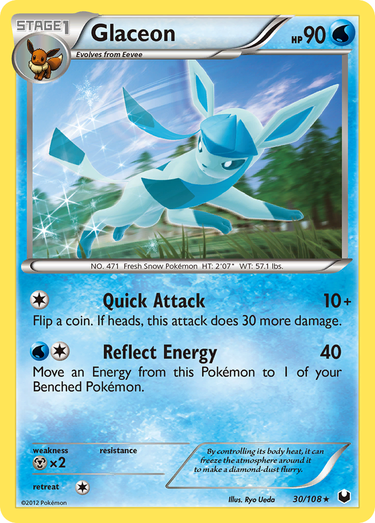 Glaceon (30/108) [Black & White: Dark Explorers] | Good Games Cannington