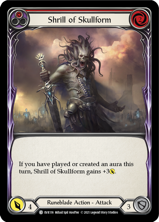 Shrill of Skullform (Red) [EVR116] (Everfest)  1st Edition Rainbow Foil | Good Games Cannington