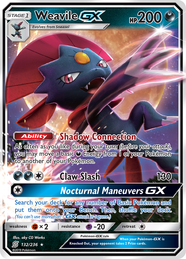 Weavile GX (132/236) [Sun & Moon: Unified Minds] | Good Games Cannington