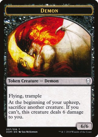 Demon Token [Dominaria Tokens] | Good Games Cannington