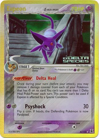 Espeon (4/113) (Delta Species) (Stamped) [EX: Delta Species] | Good Games Cannington