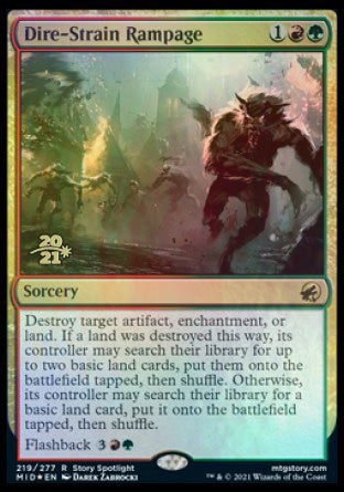 Dire-Strain Rampage [Innistrad: Midnight Hunt Prerelease Promos] | Good Games Cannington