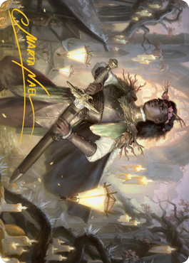 Sungold Sentinel Art Card (Gold-Stamped Signature) [Innistrad: Midnight Hunt Art Series] | Good Games Cannington