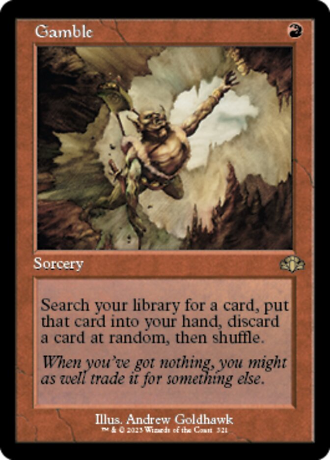 Gamble (Retro) [Dominaria Remastered] | Good Games Cannington