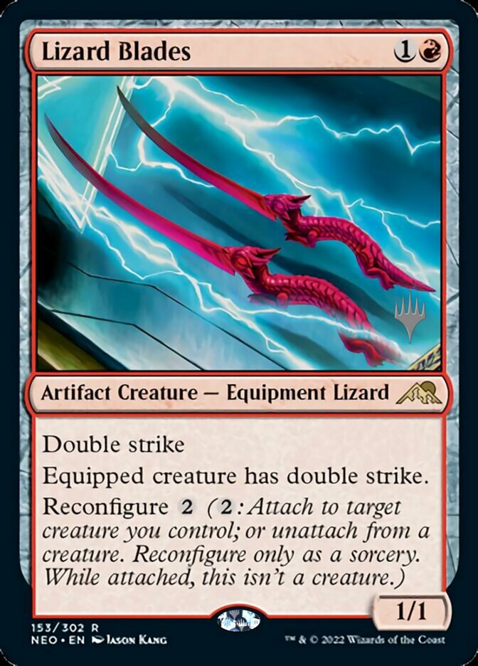 Lizard Blades (Promo Pack) [Kamigawa: Neon Dynasty Promos] | Good Games Cannington