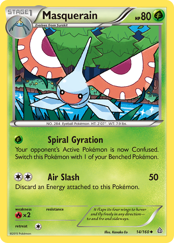 Masquerain (14/160) [XY: Primal Clash] | Good Games Cannington