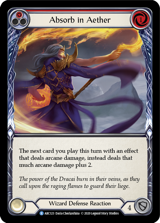 Absorb in Aether (Red) [U-ARC123] Unlimited Rainbow Foil | Good Games Cannington