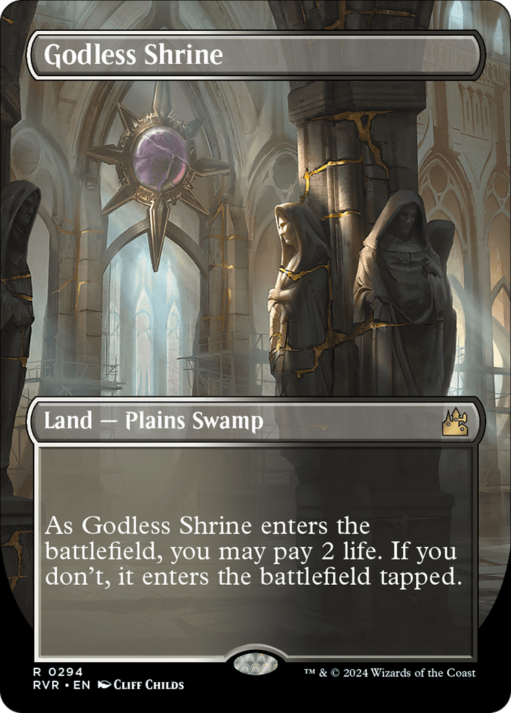 Godless Shrine (Borderless) [Ravnica Remastered] | Good Games Cannington