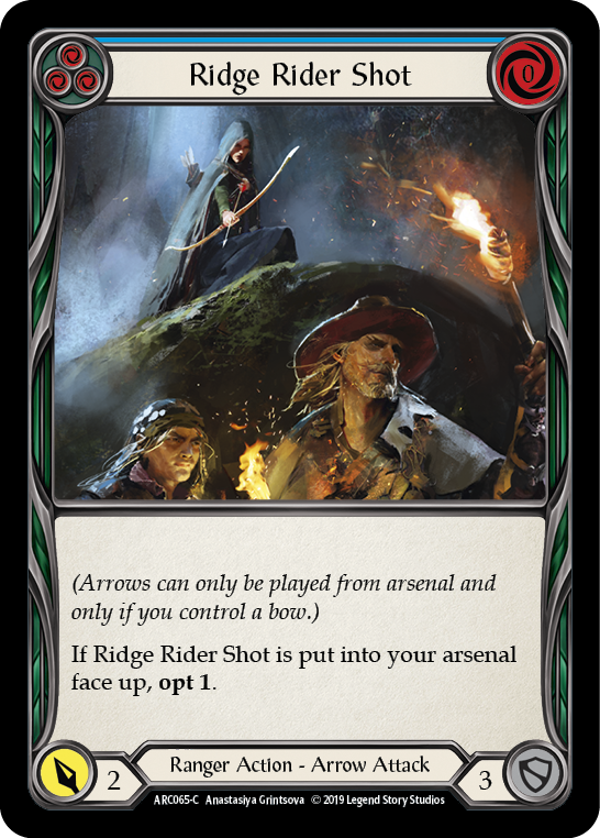 Ridge Rider Shot (Blue) [ARC065-C] 1st Edition Rainbow Foil | Good Games Cannington
