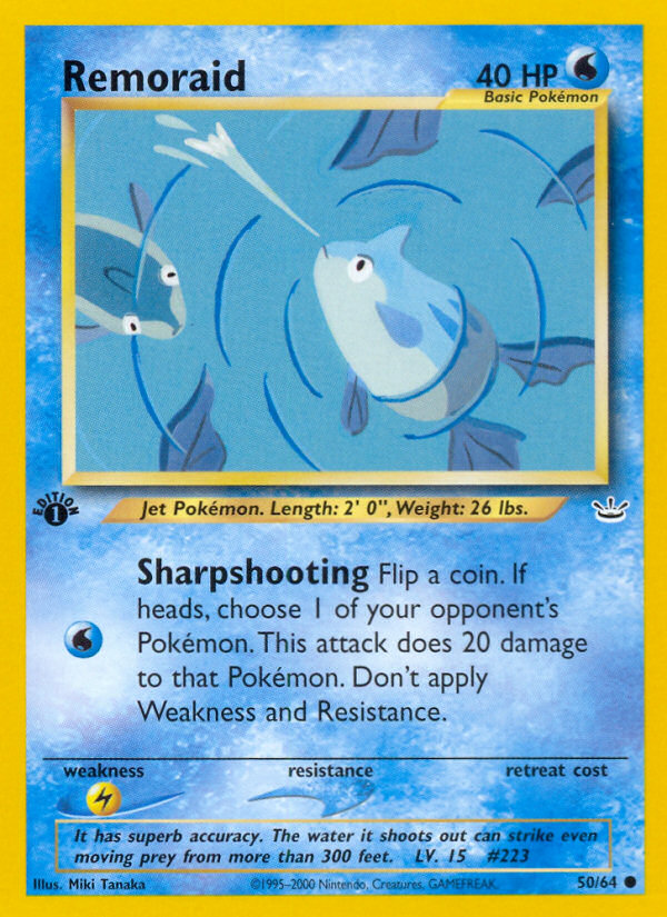 Remoraid (50/64) [Neo Revelation 1st Edition] | Good Games Cannington