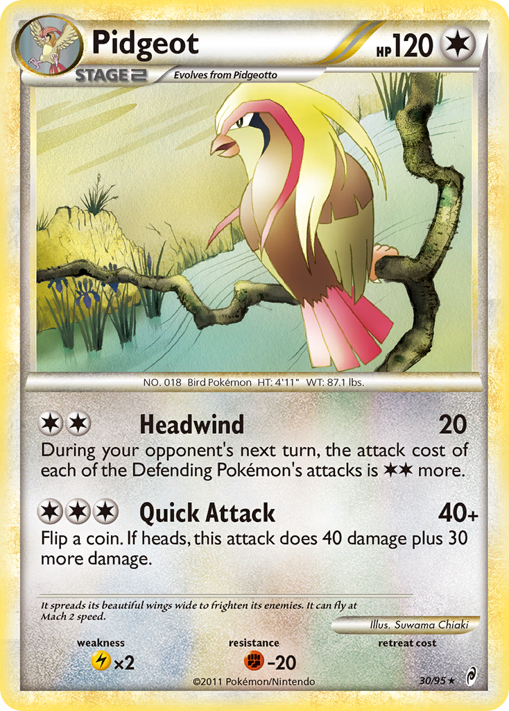 Pidgeot (30/95) [HeartGold & SoulSilver: Call of Legends] | Good Games Cannington