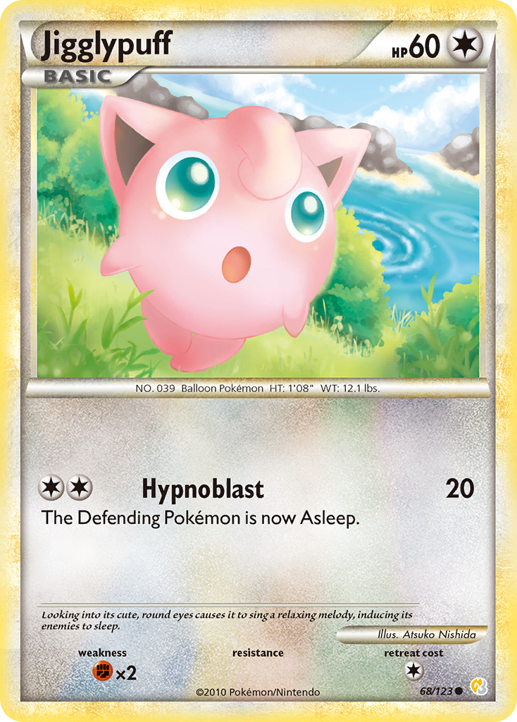 Jigglypuff (68/123) [HeartGold & SoulSilver: Base Set] | Good Games Cannington