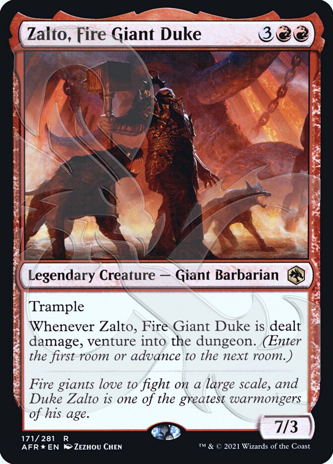 Zalto, Fire Giant Duke (Ampersand Promo) [Dungeons & Dragons: Adventures in the Forgotten Realms Promos] | Good Games Cannington