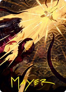Defiant Strike Art Card (Gold-Stamped Signature) [Strixhaven: School of Mages Art Series] | Good Games Cannington