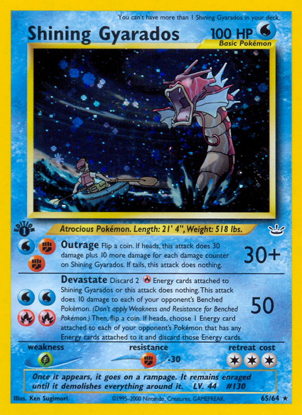 Shining Gyarados (65/64) [Neo Revelation 1st Edition] | Good Games Cannington