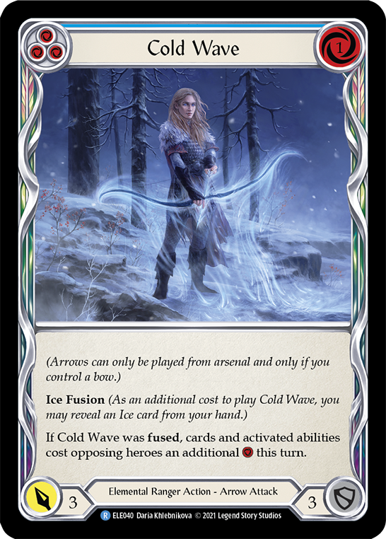 Cold Wave (Blue) [ELE040] (Tales of Aria)  1st Edition Rainbow Foil | Good Games Cannington