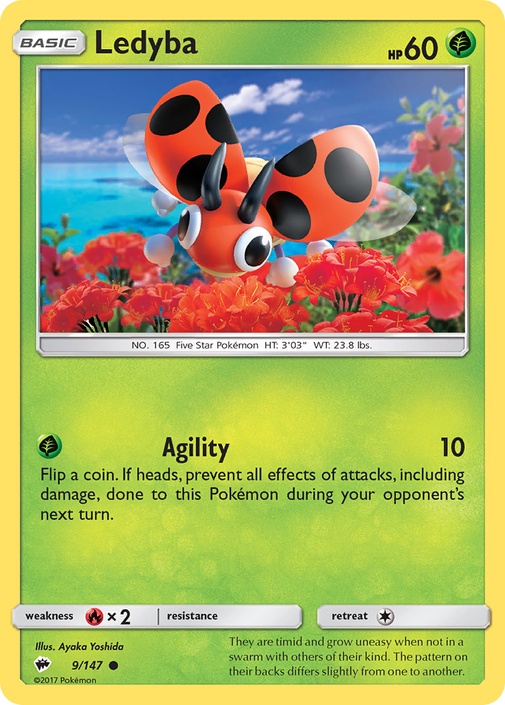 Ledyba (9/147) [Sun & Moon: Burning Shadows] | Good Games Cannington