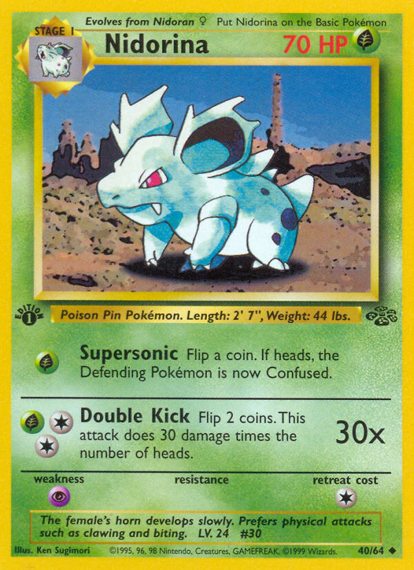 Nidorina (40/64) [Jungle 1st Edition] | Good Games Cannington