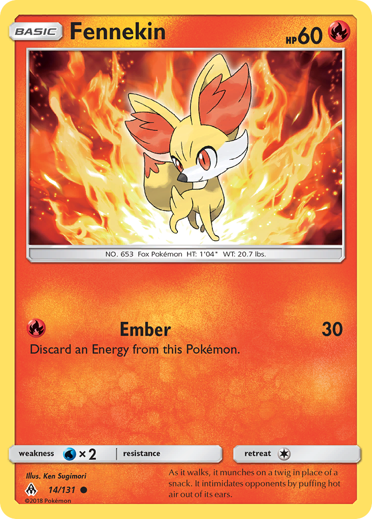 Fennekin (14/131) [Sun & Moon: Forbidden Light] | Good Games Cannington