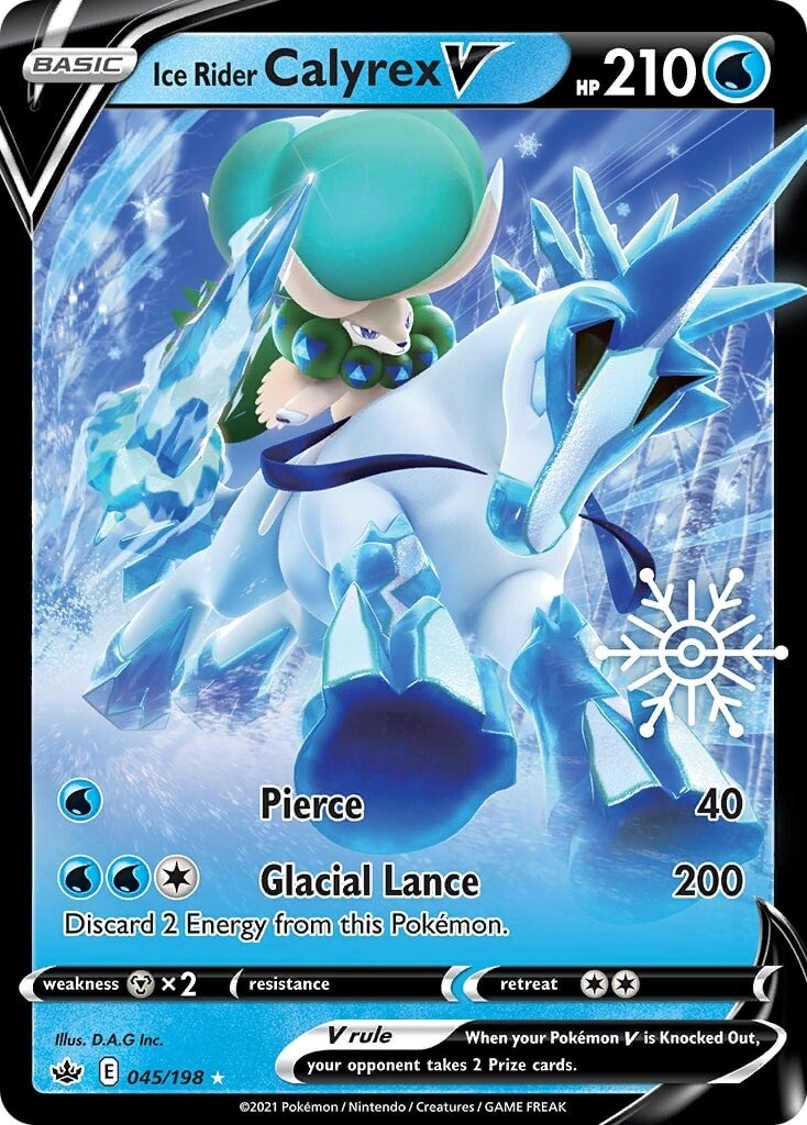 Ice Rider Calyrex V (045/198) (Holiday Calendar) [Sword & Shield: Chilling Reign] | Good Games Cannington