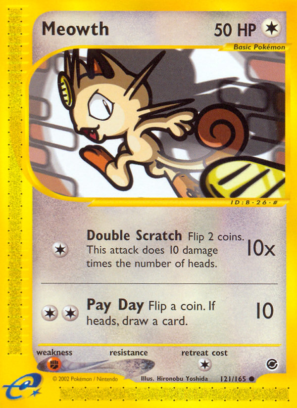 Meowth (121/165) [Expedition: Base Set] | Good Games Cannington