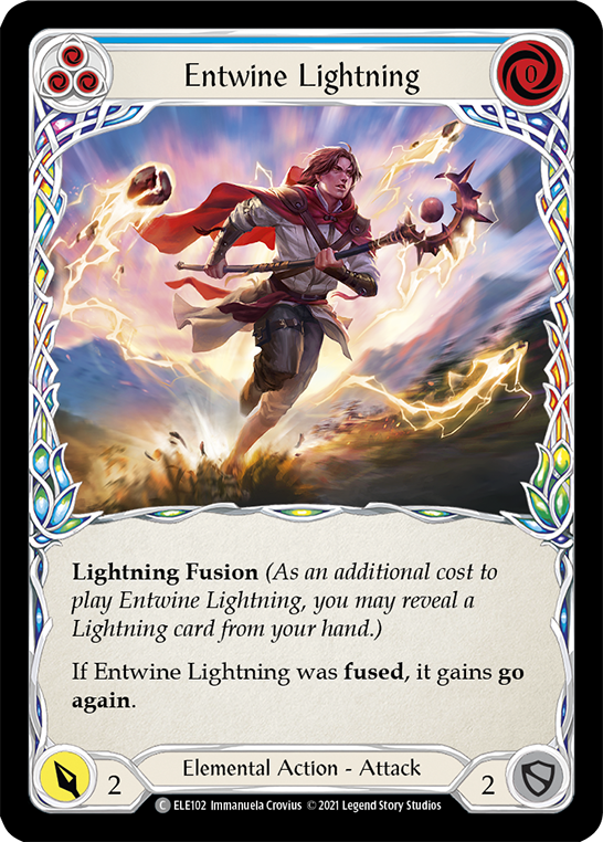 Entwine Lightning (Blue) [ELE102] (Tales of Aria)  1st Edition Rainbow Foil | Good Games Cannington