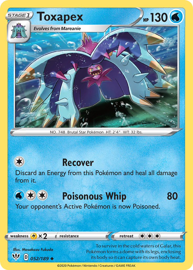 Toxapex (052/189) [Sword & Shield: Darkness Ablaze] | Good Games Cannington