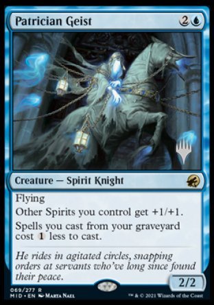 Patrician Geist (Promo Pack) [Innistrad: Midnight Hunt Promos] | Good Games Cannington