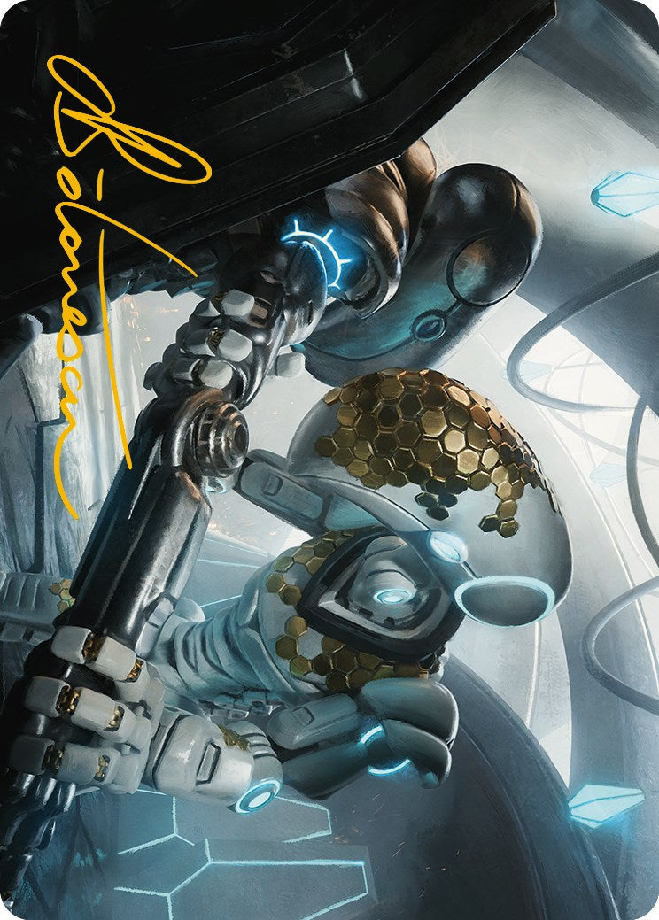 Myr Kinsmith Art Card (Gold-Stamped Signature) [Phyrexia: All Will Be One Art Series] | Good Games Cannington