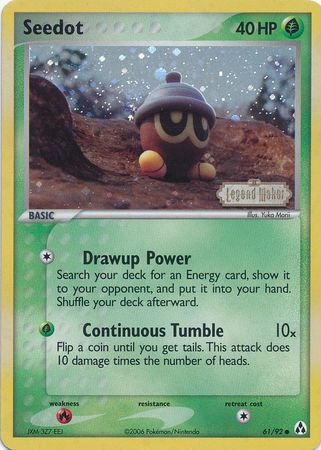 Seedot (61/92) (Stamped) [EX: Legend Maker] | Good Games Cannington