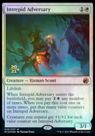 Intrepid Adversary [Innistrad: Midnight Hunt Prerelease Promos] | Good Games Cannington