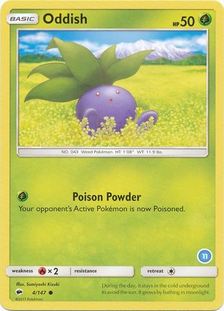 Oddish (4/147) (Deck Exclusive #11) [Sun & Moon: Trainer Kit - Alolan Ninetales] | Good Games Cannington