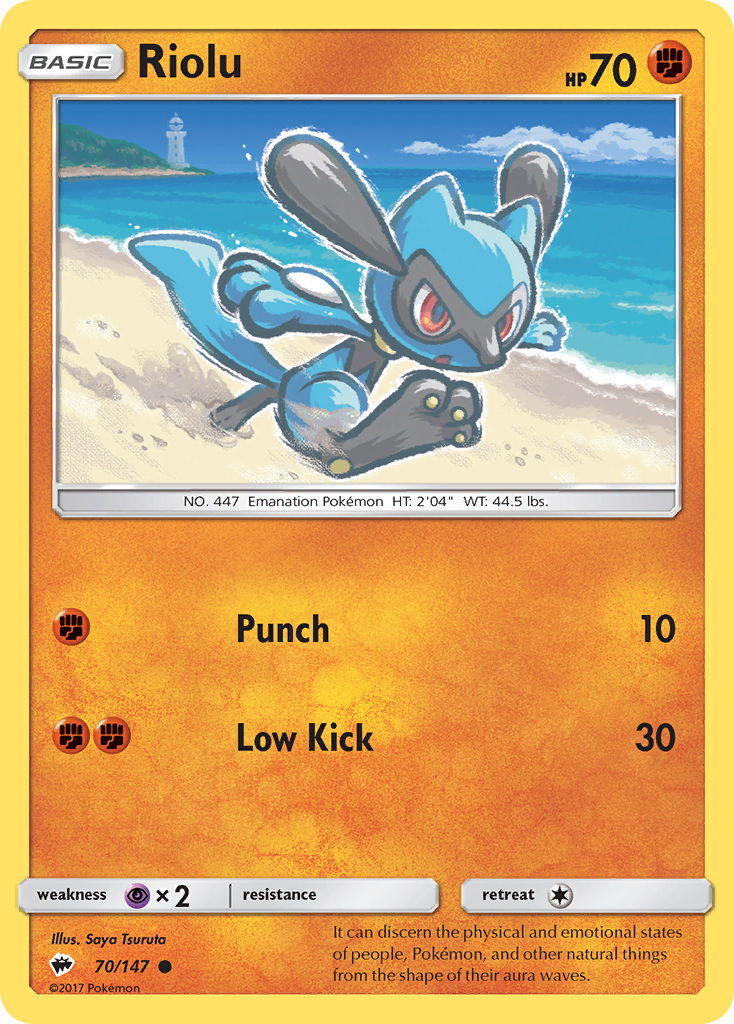 Riolu (70/147) [Sun & Moon: Burning Shadows] | Good Games Cannington