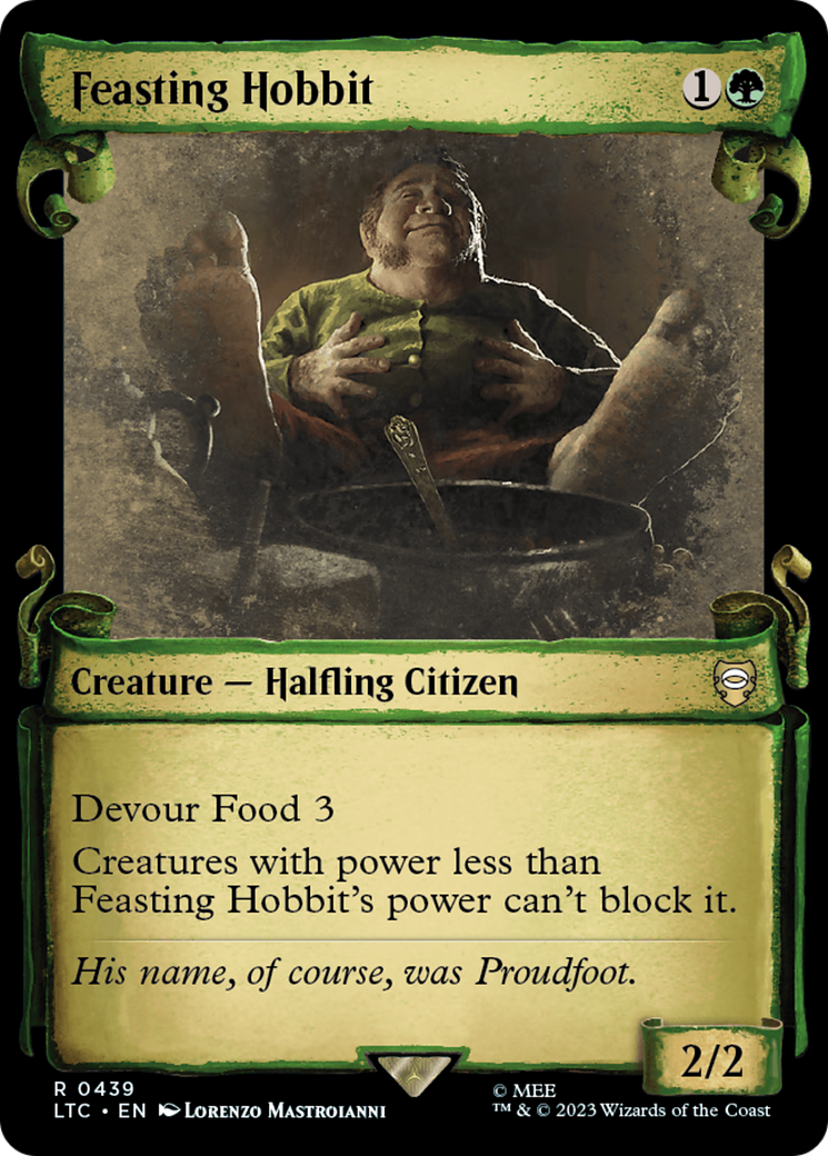 Feasting Hobbit [The Lord of the Rings: Tales of Middle-Earth Commander Showcase Scrolls] | Good Games Cannington