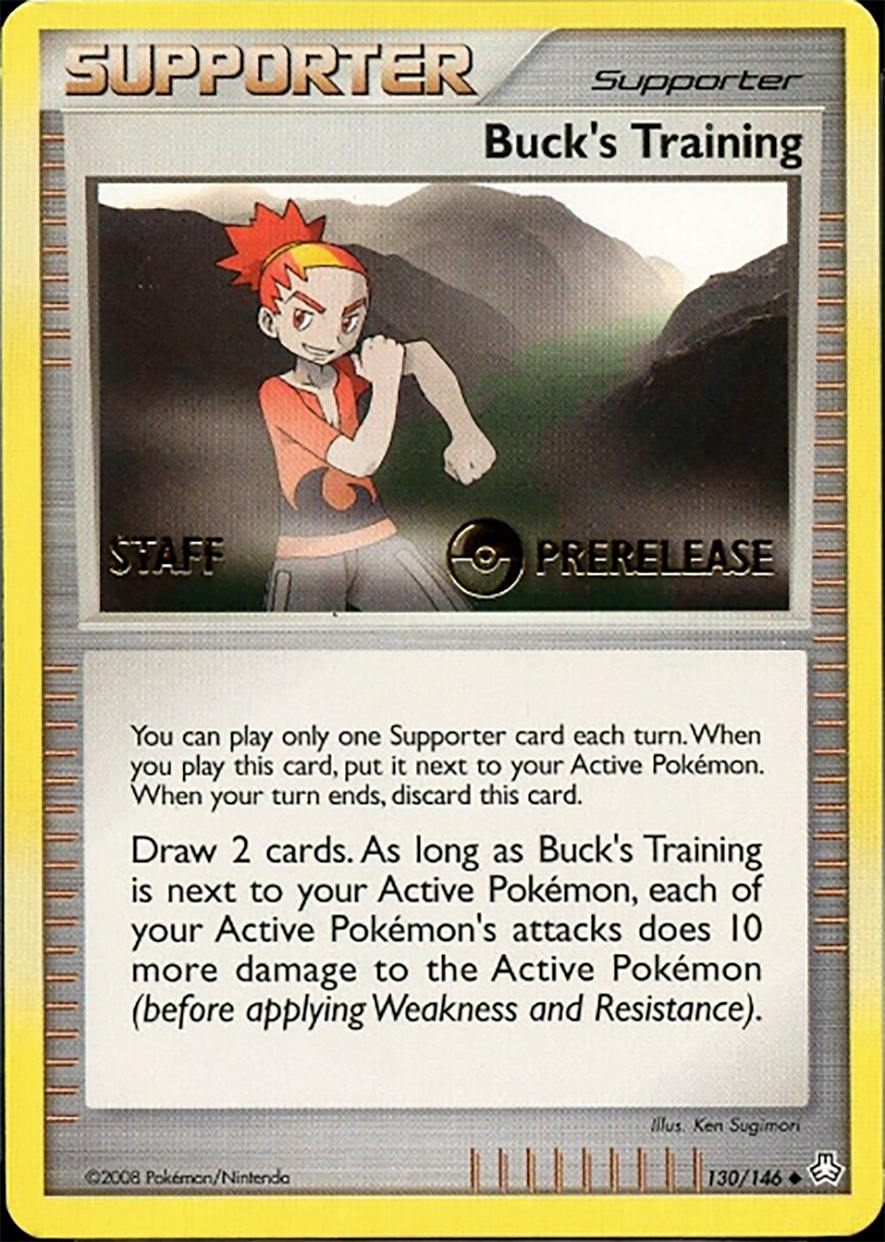 Buck's Training (130/146) (Staff Prerelease Promo) [Diamond & Pearl: Legends Awakened] | Good Games Cannington